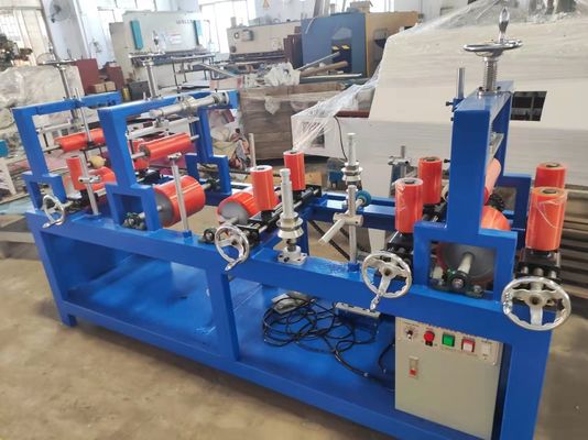 380V - 415v অ্যালুমিনিয়াম প্রোফাইল মোড়ানো মেশিন 1.5kw টেপ স্টিকিং মেশিন