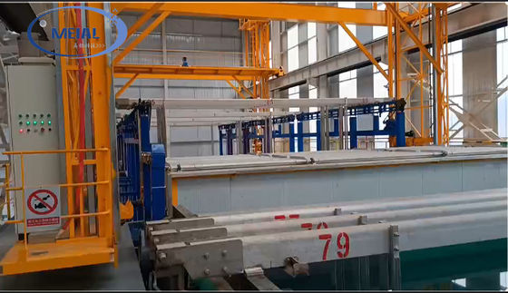 অ্যালুমিনিয়াম প্রোফাইলের জন্য 500 টন ক্ষমতা শক্তি সঞ্চয়যোগ্য কাস্টমাইজযোগ্য অ্যানোডাইজিং উত্পাদন লাইন