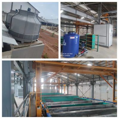 ভালো দাম ইন্ডাস্ট্রিয়াল গ্রেড অ্যালুমিনিয়াম প্রোফাইল অ্যানোডাইজিং ট্রিটমেন্ট লাইন 150 টি / এম ক্ষমতা 8-12μm ফিল্ম বেধ এবং 6500mm সর্বোচ্চ প্রোফাইল দৈর্ঘ্য অনলাইন