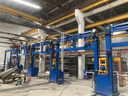 ভালো দাম 1200T/M ক্যাপাসিটি সেমি-অটোমেটিক অ্যালুমিনিয়াম অ্যানোডাইজিং লাইন 6500mm প্রোফাইল দৈর্ঘ্য সঙ্গে অনলাইন